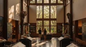 A couple visting the museum in kaui, hawaii.
